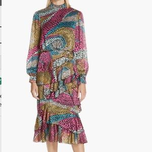 Saloni Isa Polka Dot Patterned Dress